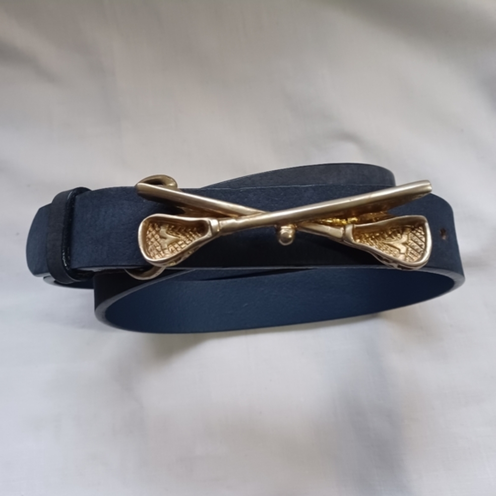 SOLD New Vinyard Vines Leather Belt 32 (31 - 35) Lacrosse sticks NWOT Made USA